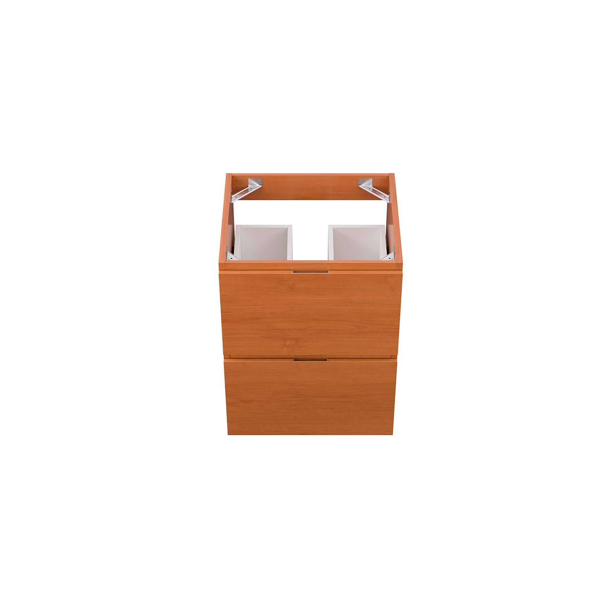 Alt View 3. Modway - Scenic Wall-Mount Bathroom Cabinet Basin Not Included by Modway - Cherry Walnut.