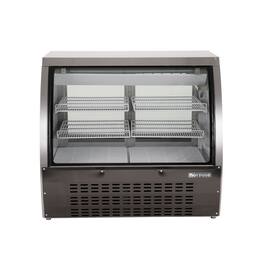 Magic Chef - Commercial 48 in. 18 cu. ft. Specialty Refrigerated Case in Black Stainless - Stainless Steel