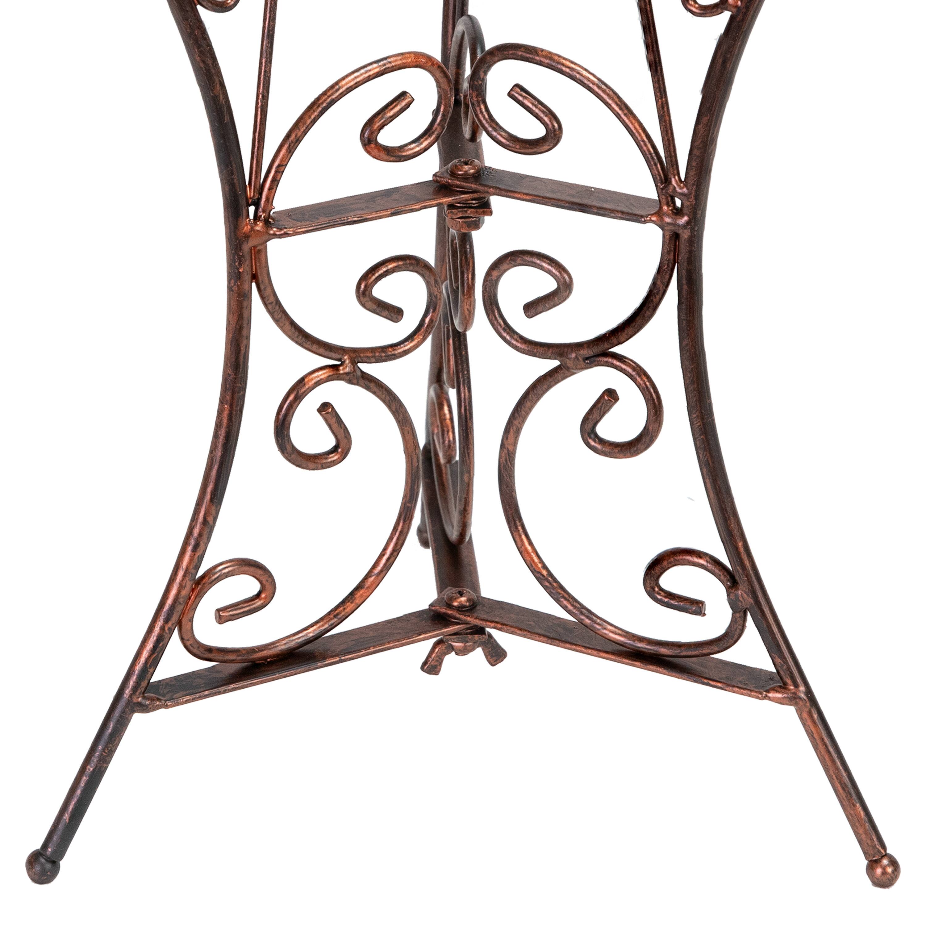 Alt View 10. Sunnydaze - Decorative Scroll Steel Outdoor Gazing Globe Stand - Bronze.