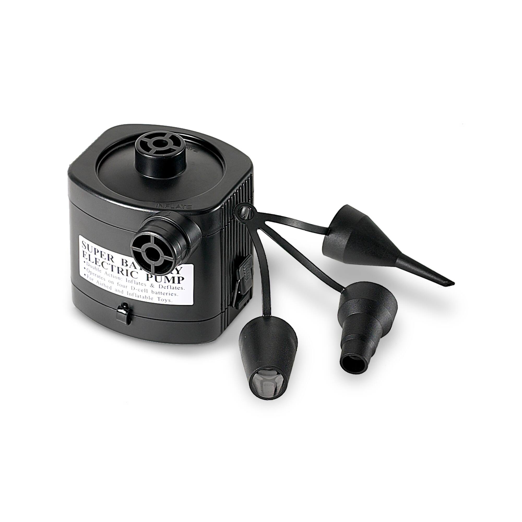 SUPER B ELECTRIC PUMP  
Operates on 110V AC  
Inflates and Deflates  
For use on D-cell and Inflatable Toys