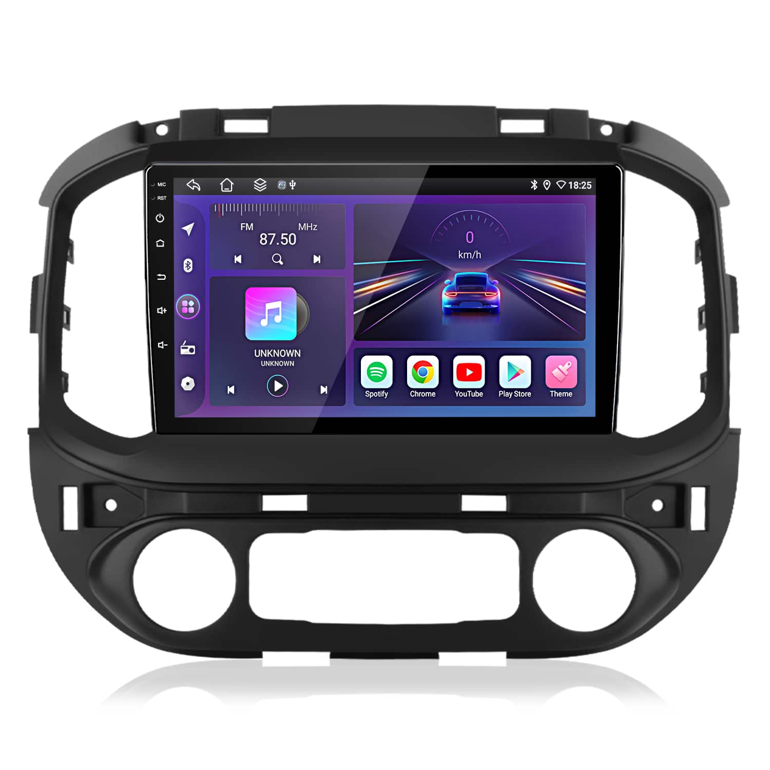 Junsun - For Chevy Colorado 2015-2018 9" 8 Core 6+128GB Android 15 carplay Car Stereo Radio GPS Navi WIFI RDS SWC DSP BT FM - Black