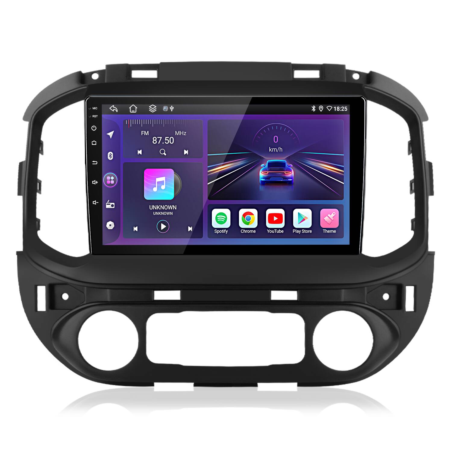 Junsun - For Chevy Colorado 2015-2018 9" 8 Core 6+128GB Android 15 CarPlay Car Stereo Radio GPS Navi WIFI RDS SWC DSP BT FM - Black