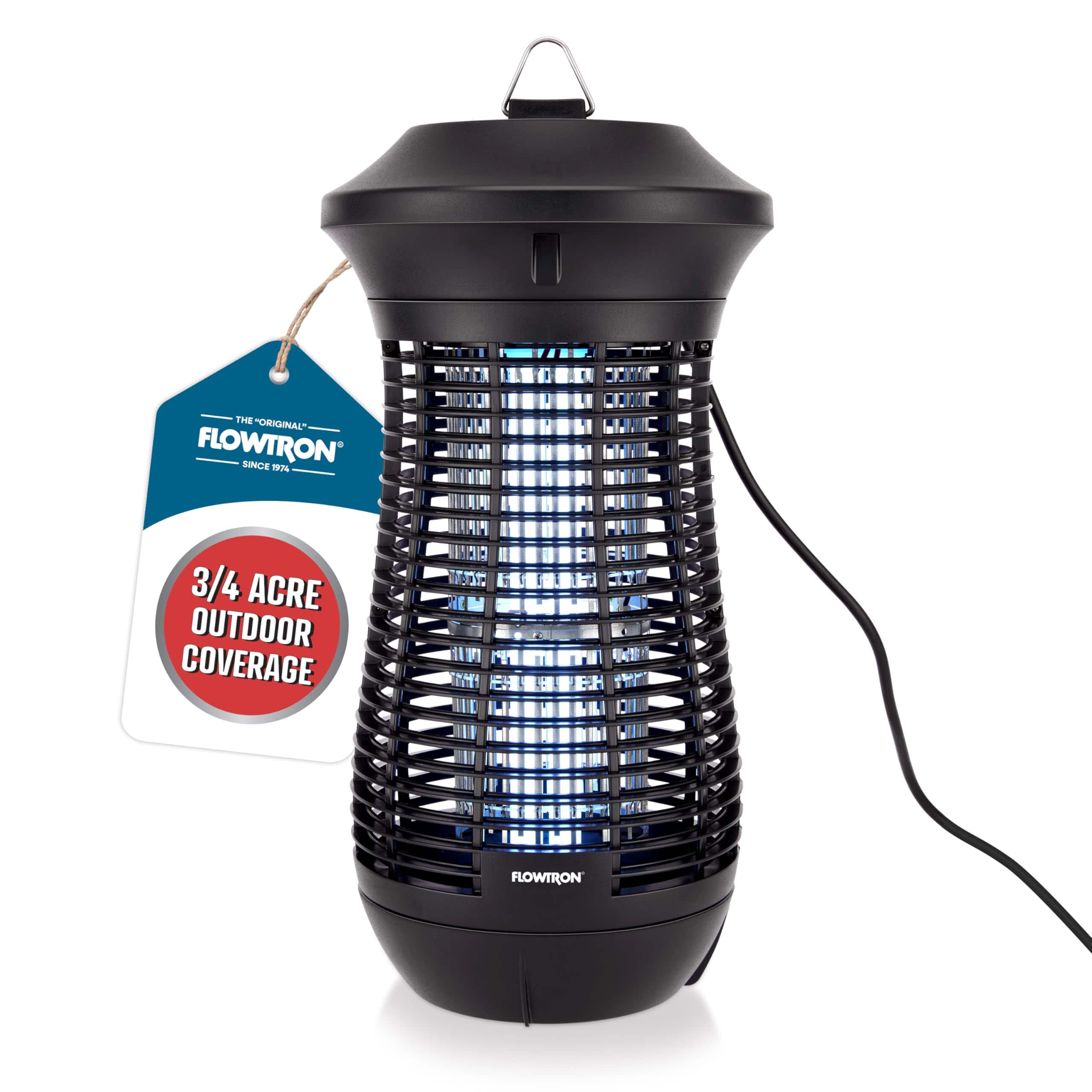 24W Outdoor Bug Zapper 4000V Electric Insect Killer 3/4 Acre Coverage ETL Listed