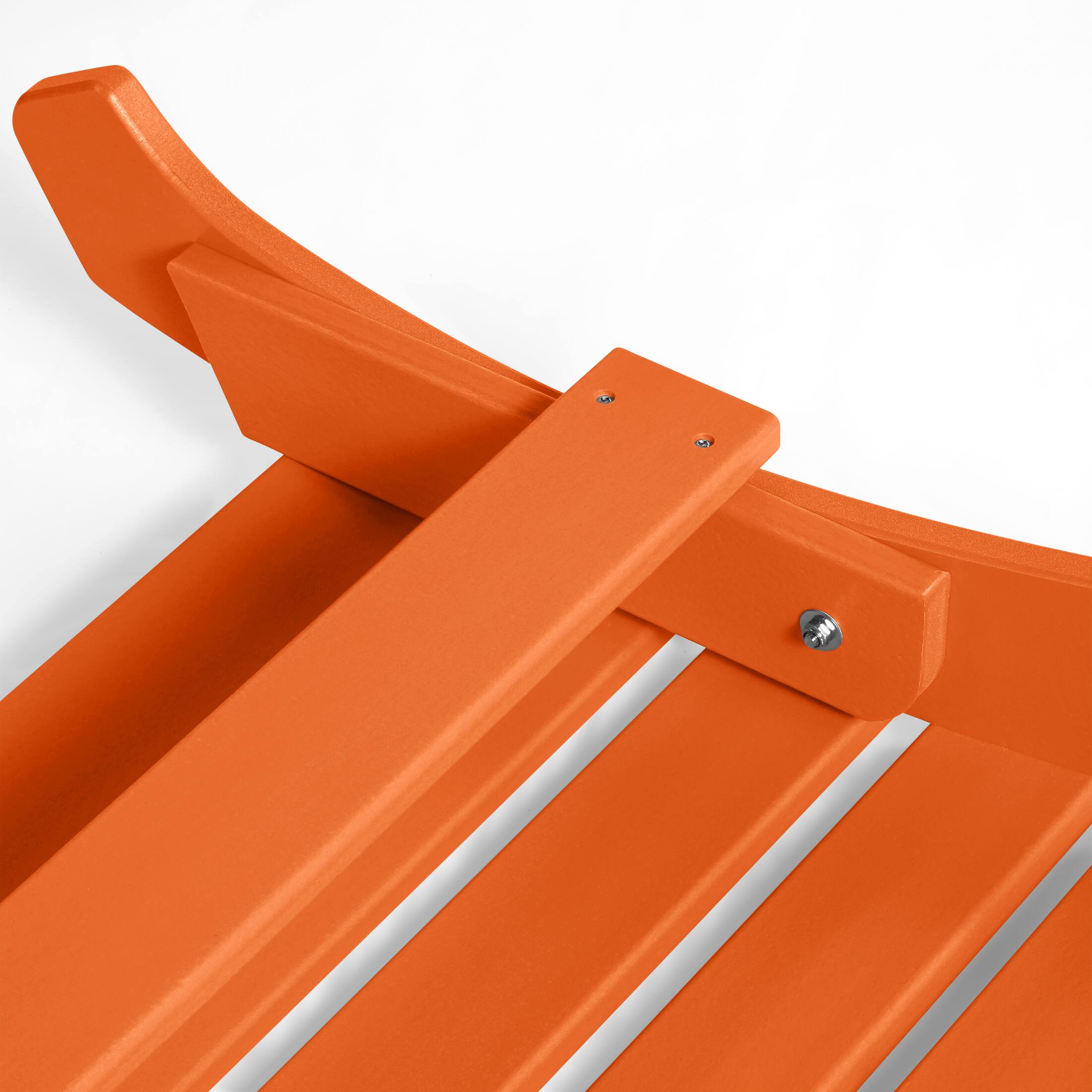 Alt View 6. WestinTrends - WestinTrends Dylan Outdoor Patio HDPE Adirondack Ottoman Footrest - Orange.