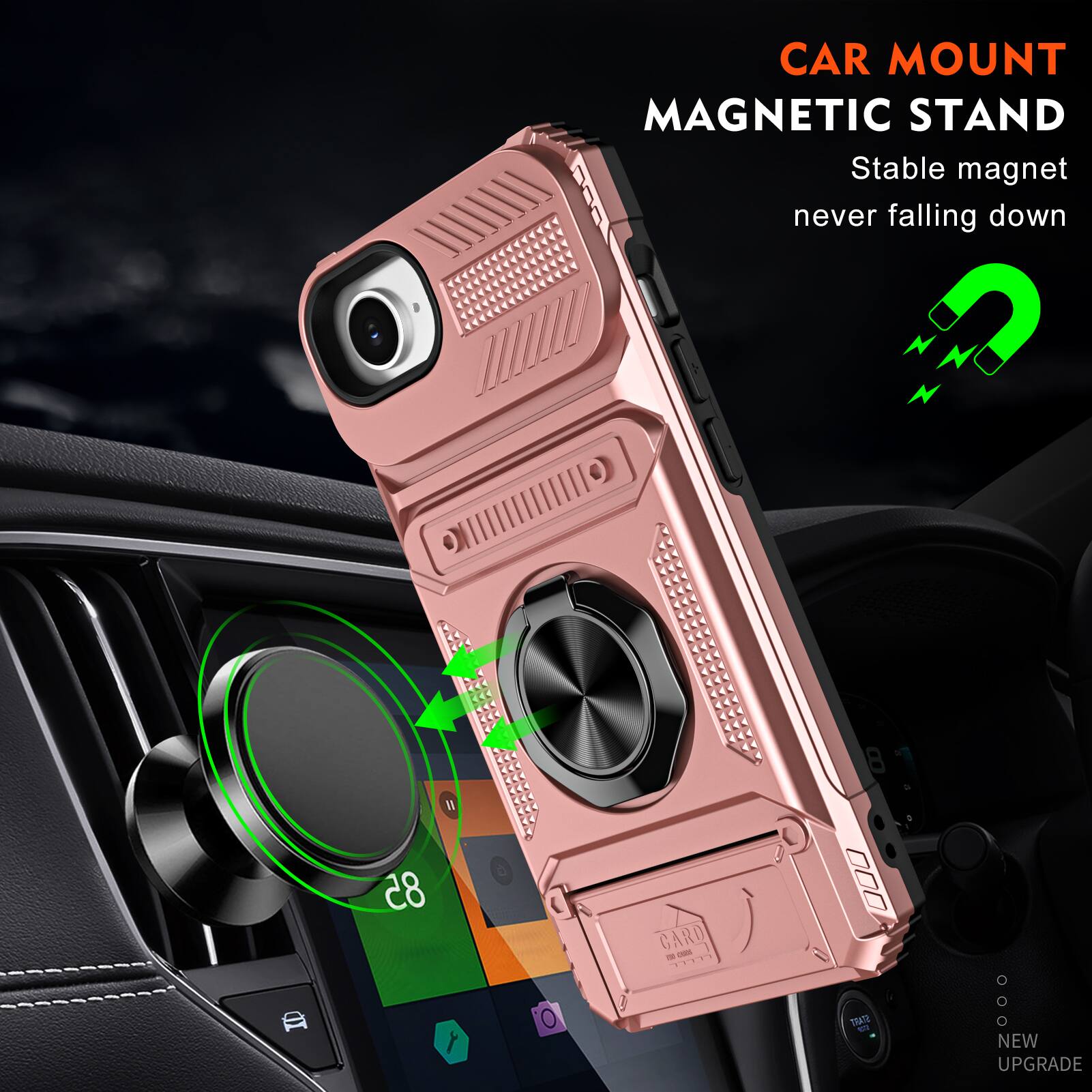 CAR MOUNT MAGNETIC STAND  
Stable magnet never falling down  
NEW UPGRADE