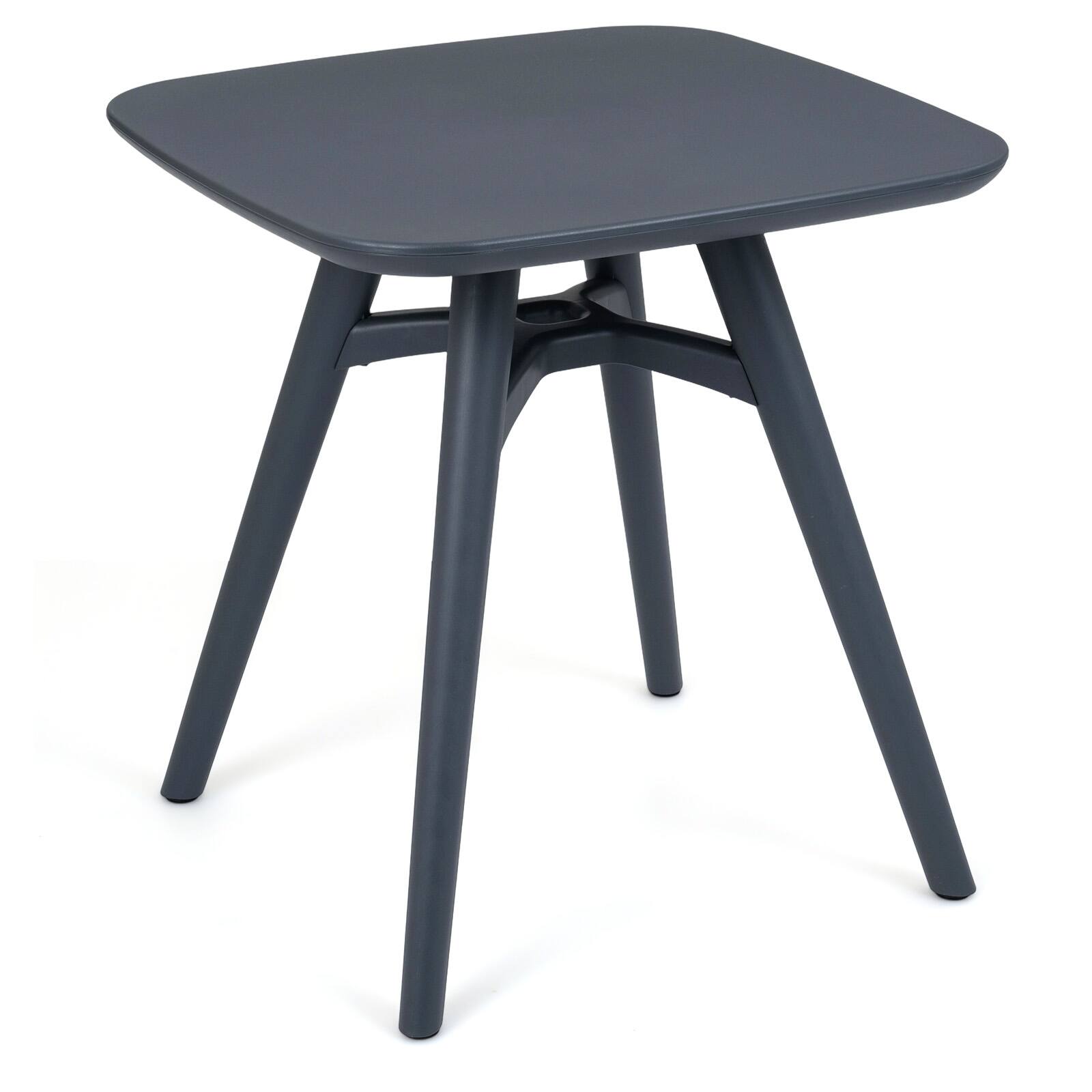 Alt View 9. Gymax - Gymax Square Outdoor Dining Table All-Weather Plastic Patio Bistro Table for 4 Gray - Gray.