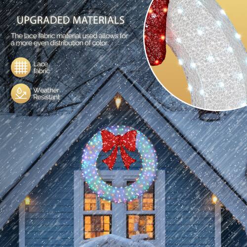 UPGRADED MATERIALS

The lace fabric material used allows for a more even distribution of color.

- Lace fabric
- Weather Resistant