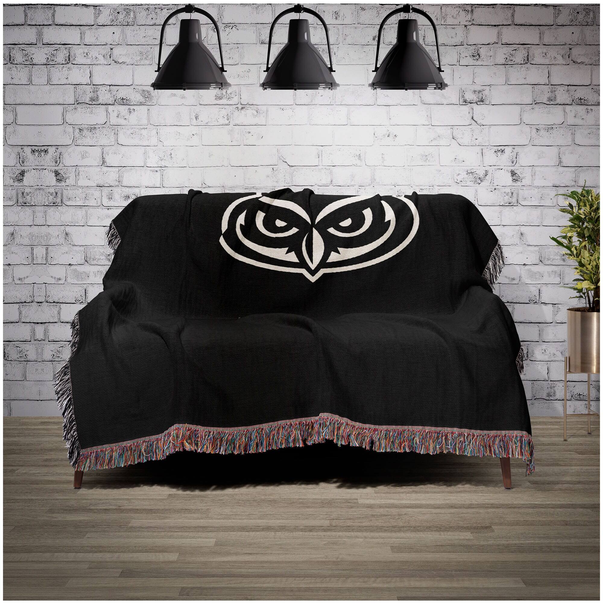 Alt View 1. Chad & Jake - Florida Atlantic Owls Woven Blanket - Black.