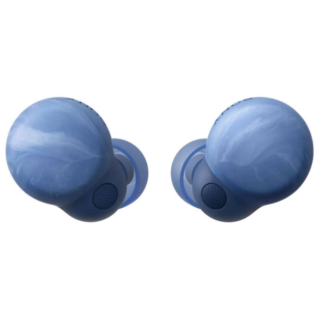 Front. Sony - Sony LinkBuds S Truly Wireless Noise Canceling Earbud Headphones (Earth Blue) - Blue.