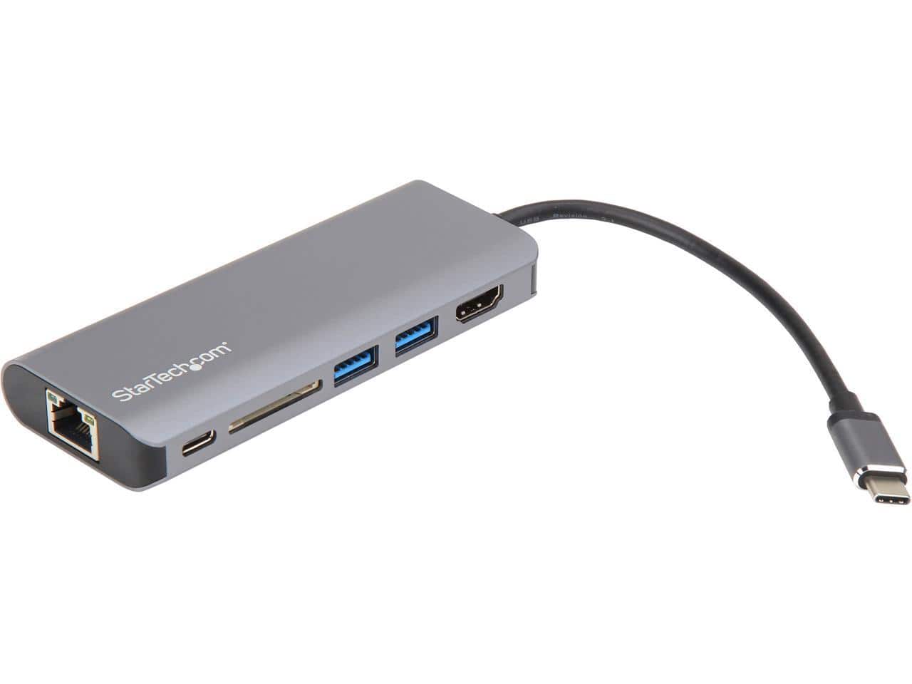 StarTech.com - USB-C Multiport Adapter - 4K HDMI, 3x USB 3.0, SD, GbE, 60W PD Pass-Through (DKT30CSDHPD3)