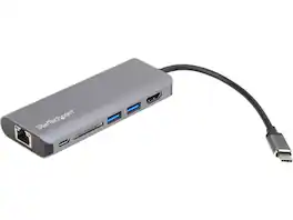 StarTech.com - USB-C Multiport Adapter - 4K HDMI, 3x USB 3.0, SD, GbE, 60W PD Pass-Through (DKT30CSDHPD3)