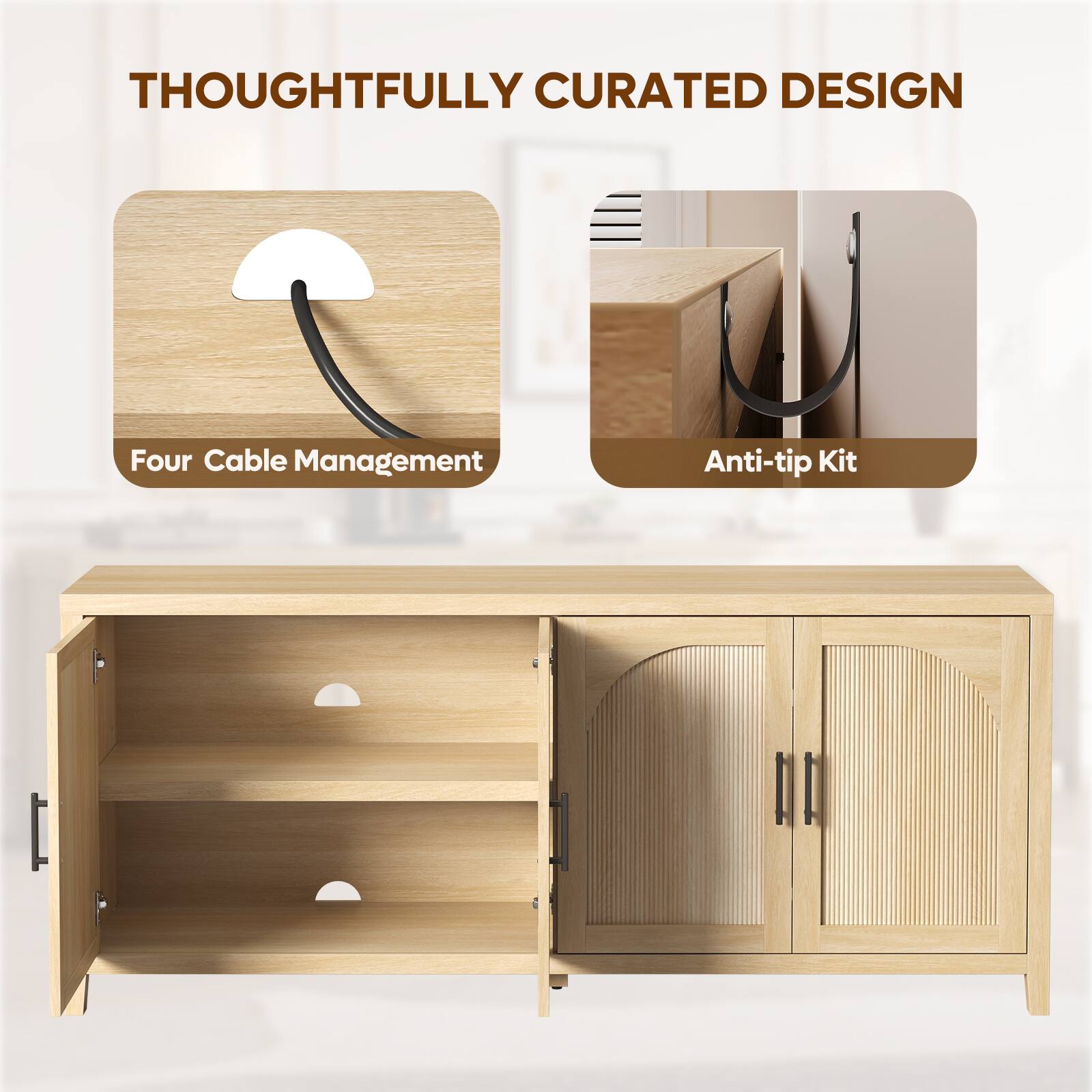 THOUGHTFULLY CURATED DESIGN

Four Cable Management

Anti-tip Kit