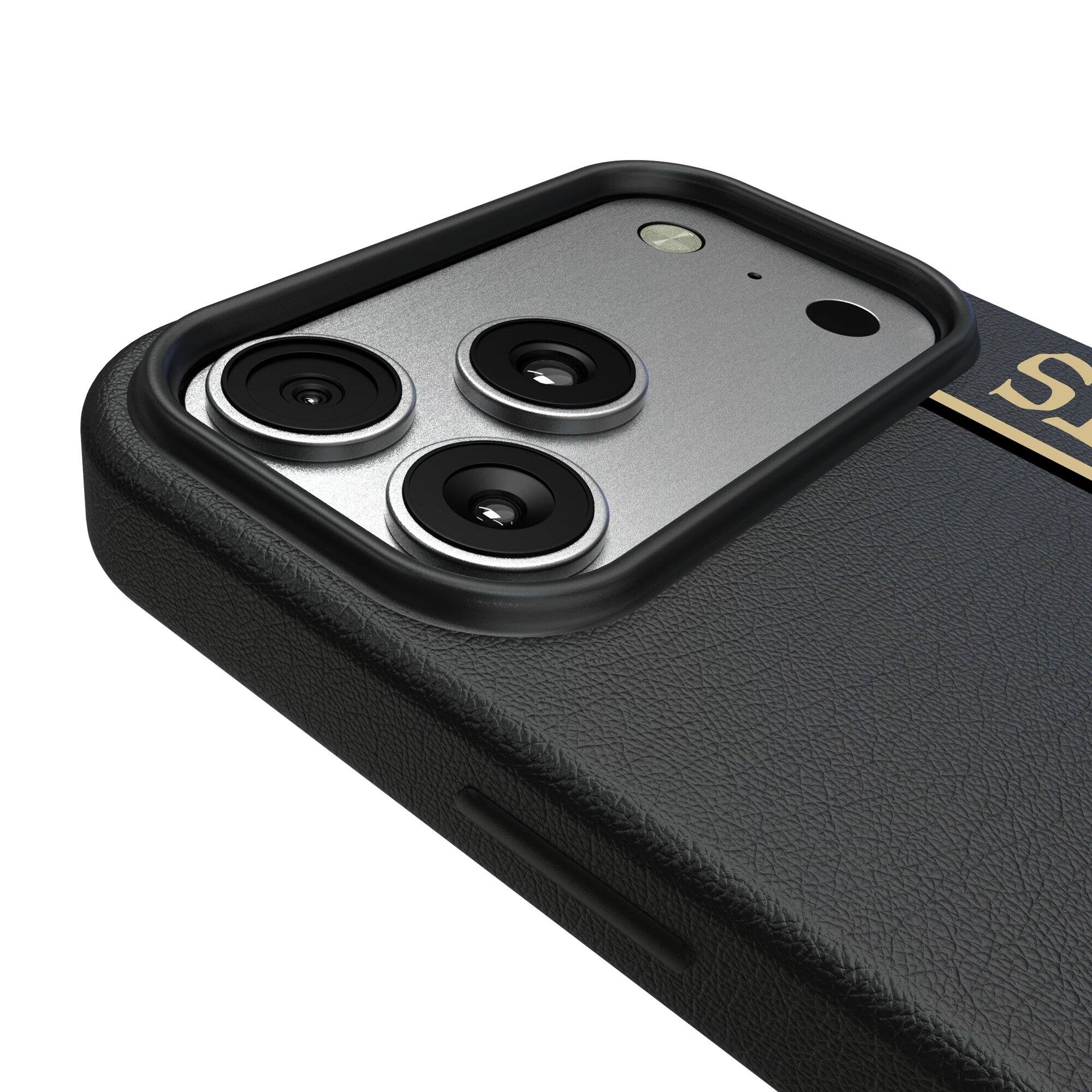 Alt View 2. Keyscaper - New Orleans Saints iPhone Magnetic Bump Case - 16 Plus - Black.