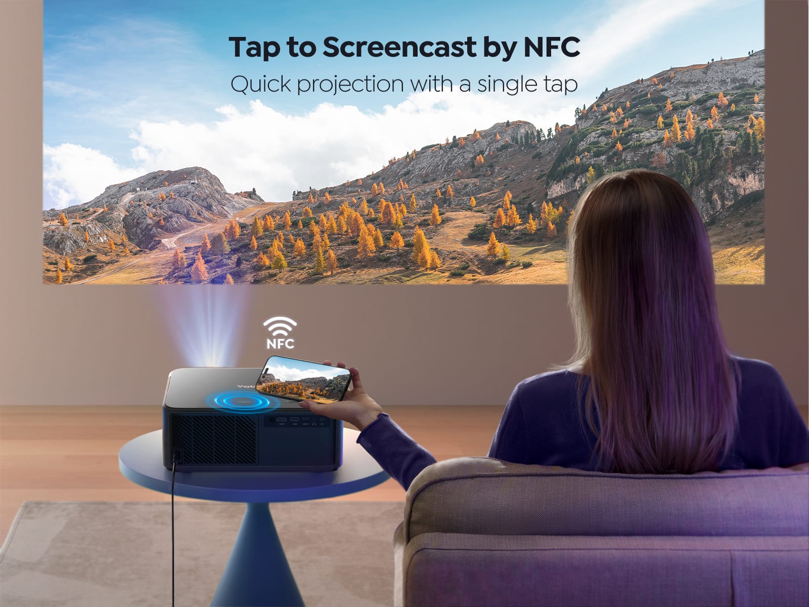 Yaber K2s 1000 ANSI WiFi 6 Bluetooth Projector, JBL, Dolby