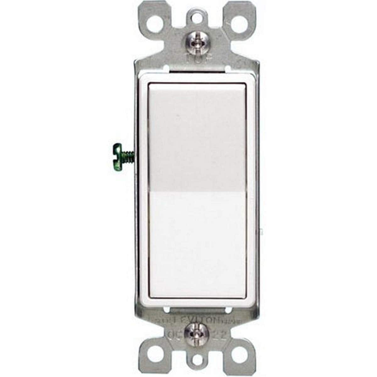 Leviton - 107-5603-2WS 3-Way Designer Rocker Switch 15A 120V - White