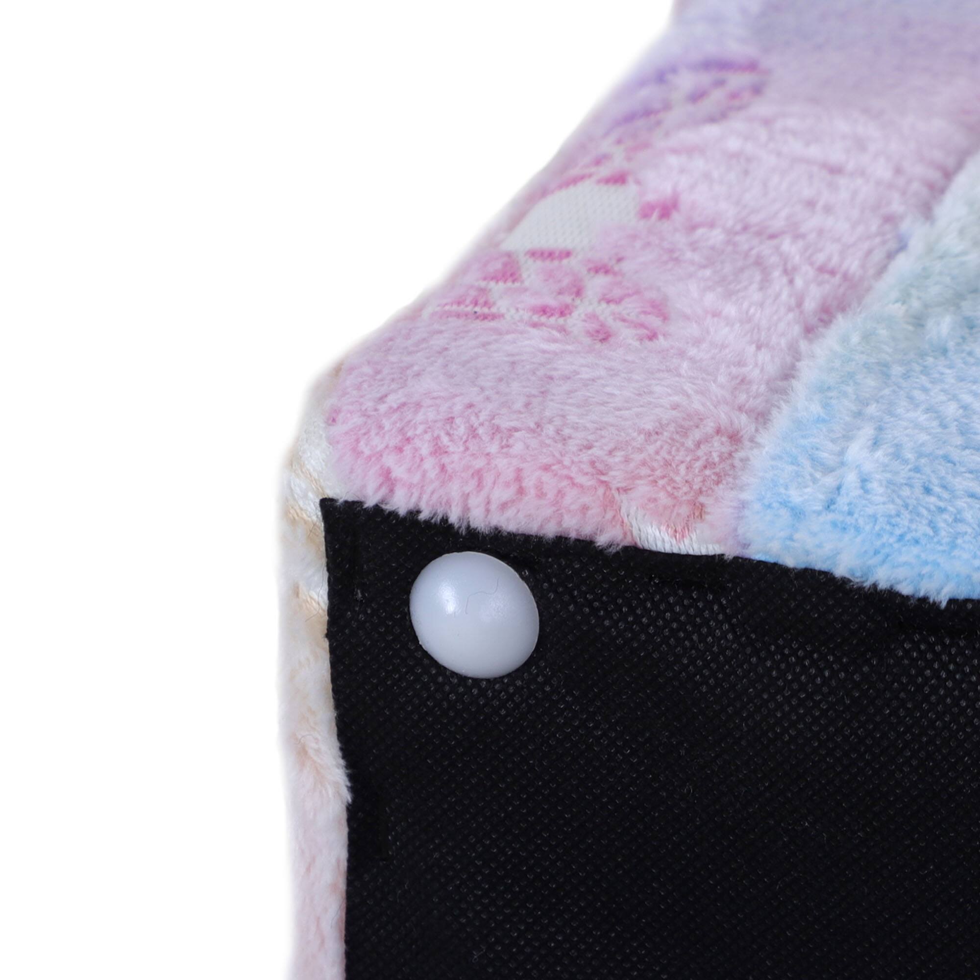 Alt View 4. Qaba - Kids Sofa Chair, Toddler Sofa with Glow in The Dark Fairy Design & Wooden Frame, Upholstered Baby Armrest Chair - Pink-Blue.