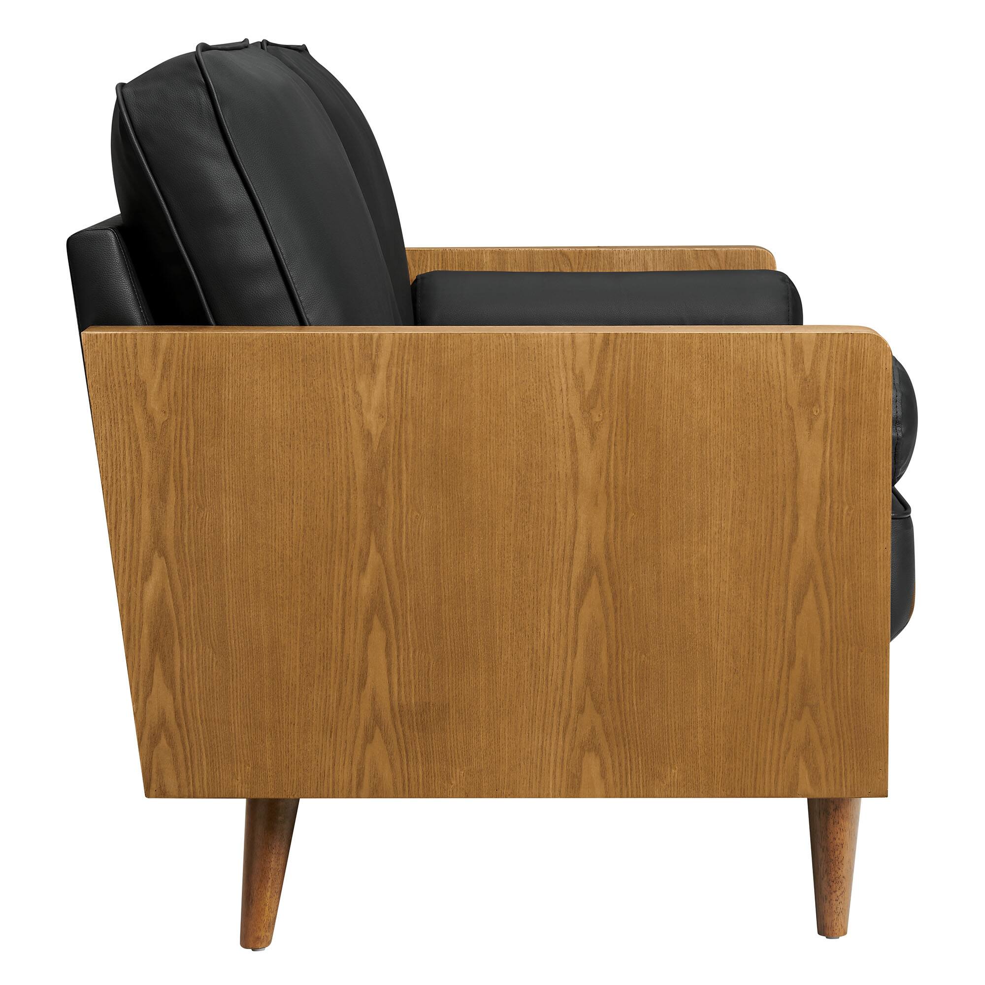 Alt View 2. Modway - Kellan Loveseat - Walnut Black.