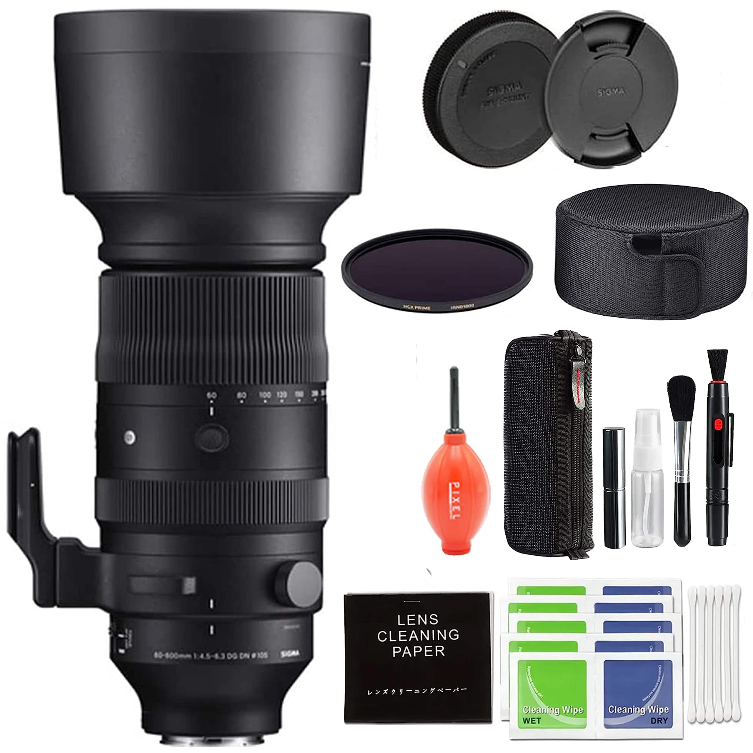 Sigma - 60-600mm f/4.5-6.3 DG DN OS Sports Lens for Sony E-Mount Bundle w/ Advanced Accessory | 732965 | 60-600mm e mount - Black price history on PriceWatchPro