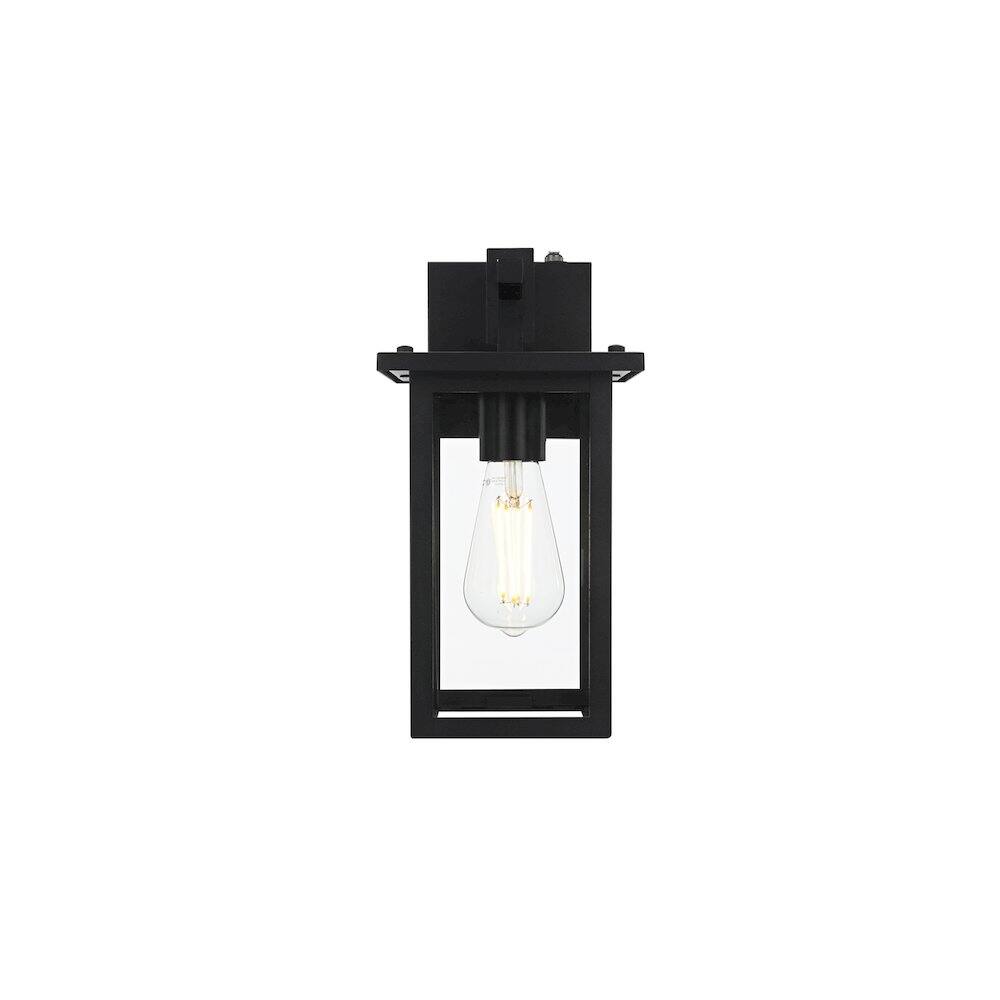 Back. Elegant Lighting - Venango 7 inch Outdoor Pendant in Black - Black.