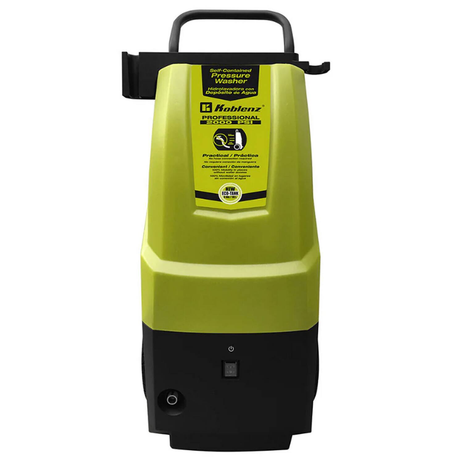 Self-Contained Pressure Washer  
Hidrolavador con Depósito de Agua  
Koblenz PROFESSIONAL 2000  
Practical - Práctica  
Convenient - Conveniente  
KIW CO-TANE
