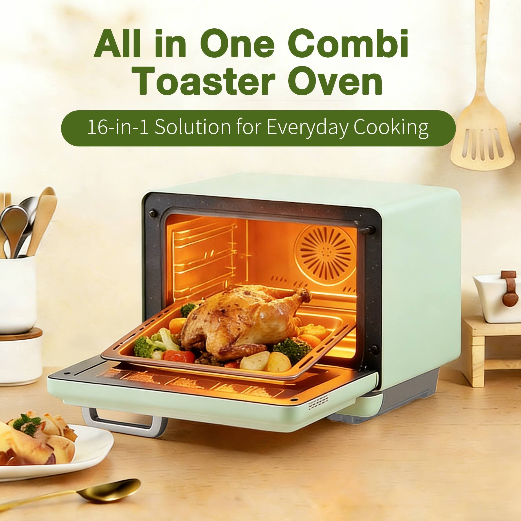 All in One Combi Toaster Oven  
16-in-1 Solution for Everyday Cooking