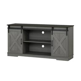 Furniture of America - Gaia Farmhouse Wood TV Stand for TV's up to 56-inch in Grey - Gray