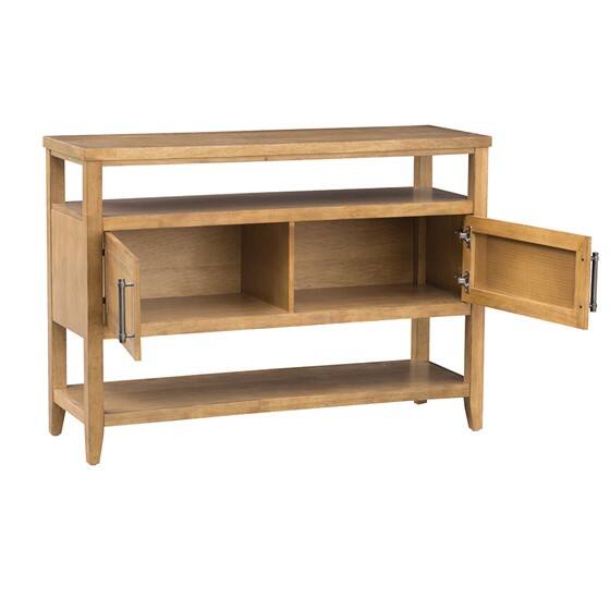 Left. TinyHomie - 2 Door Storage Console Table - Natural.