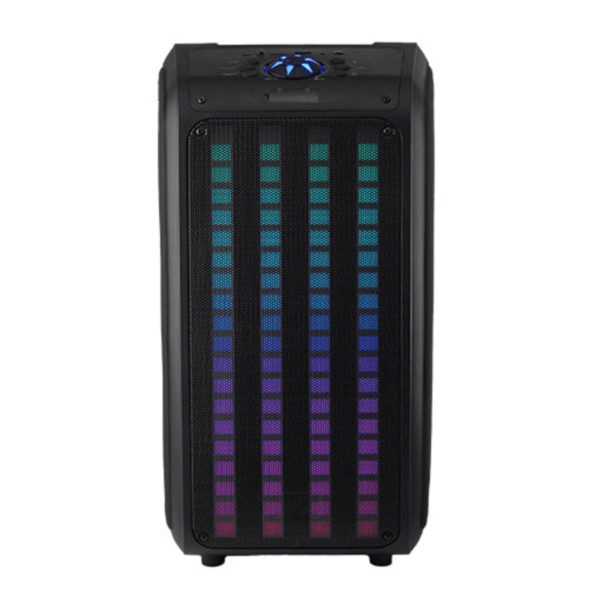 Alt View 3. iQ Sound - 2 x 6.5" Sound Traveler Portable Backpack Speaker w TWS, LED Lights.