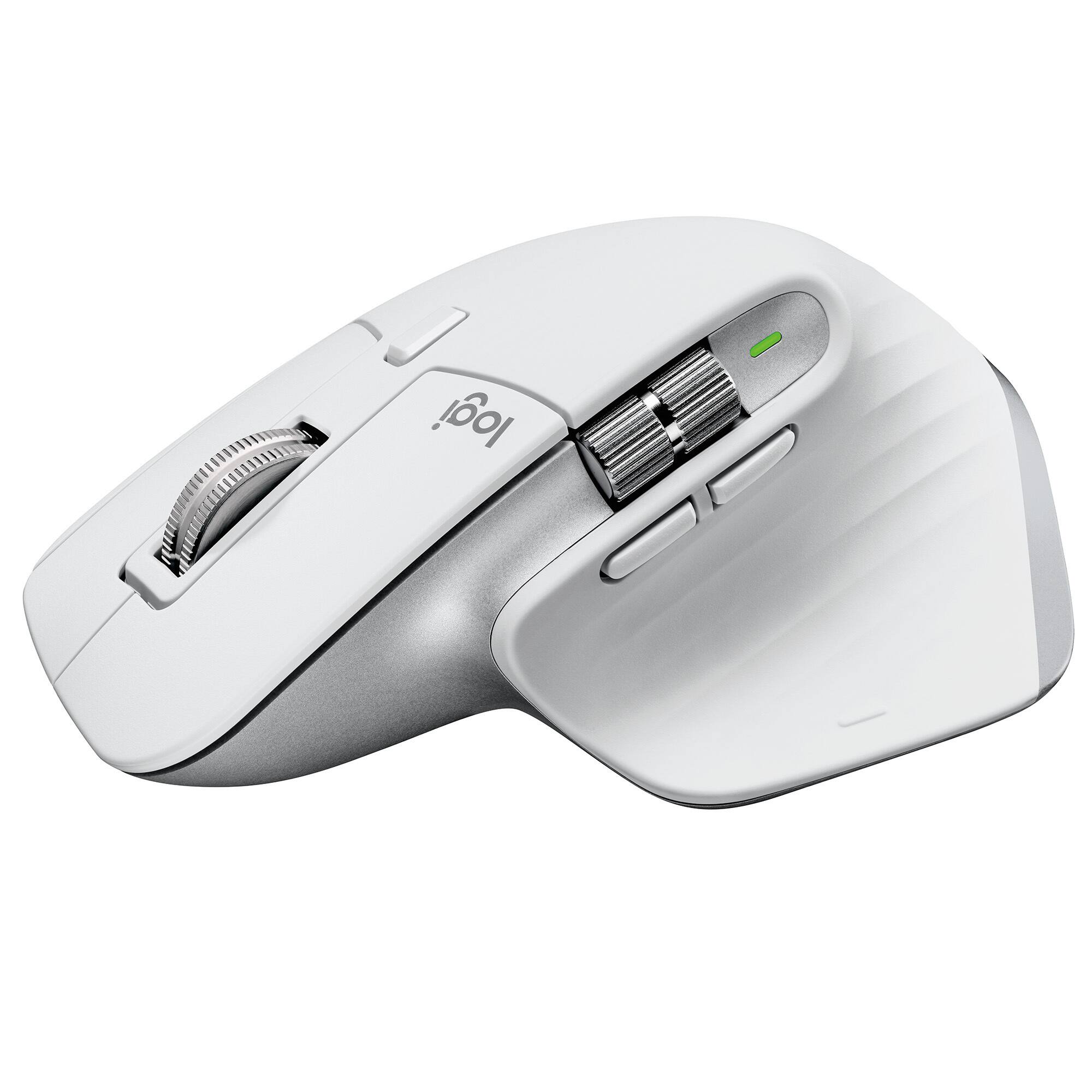 Angle. Logitech - Logitech MX Keys S Wireless Keyboard (Gray) w/Mac Mouse Bundle - White.