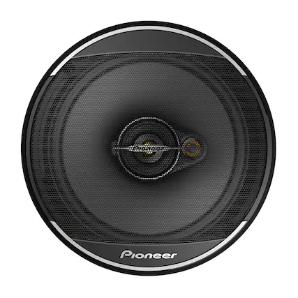 Front. Pioneer - 6.5" 3-way Coaxial Speakers (Pair) - 320W Max with Carbon/Mica IMPP™ cone & tweeter - Black.