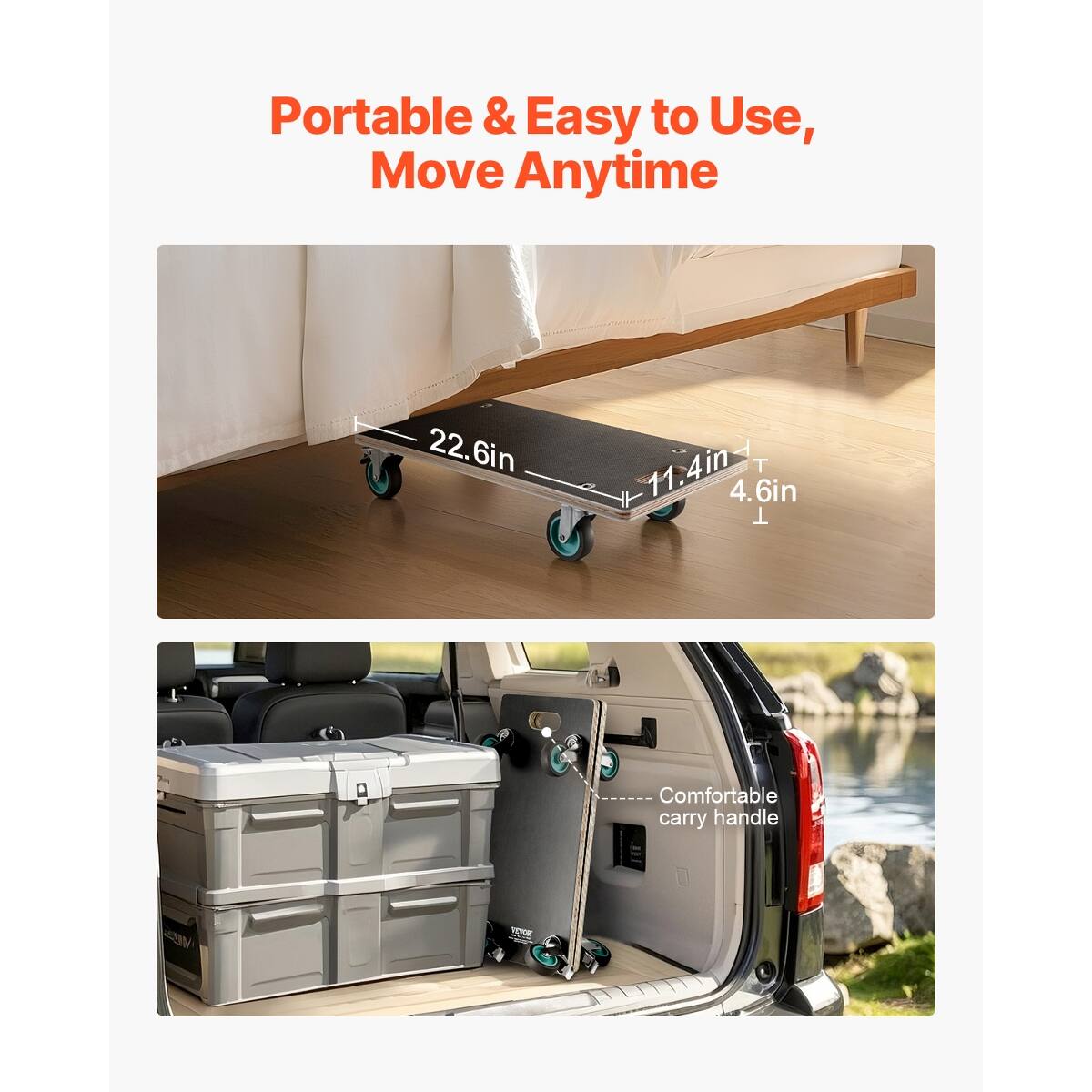 Portable & Easy to Use, Move Anytime

22.6in
11.4in
4.6in

Comfortable carry handle