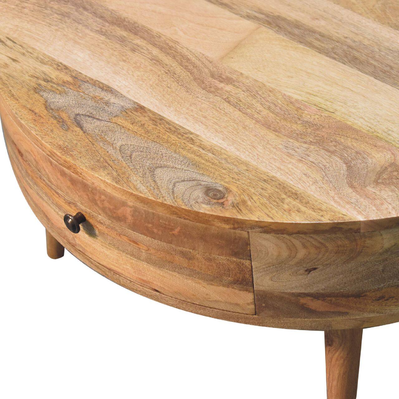 Left. Artisan Furniture - Odyssey Oak-ish Coffee Table - Brown.