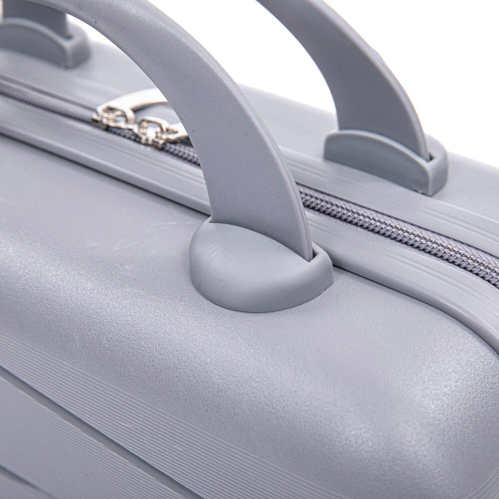 Alt View 9. Ropilly - Ropilly 4 Piece Luggage Set Hard Shell Suitcase Set with Cosmetic Case Light Gray - Light Gray.