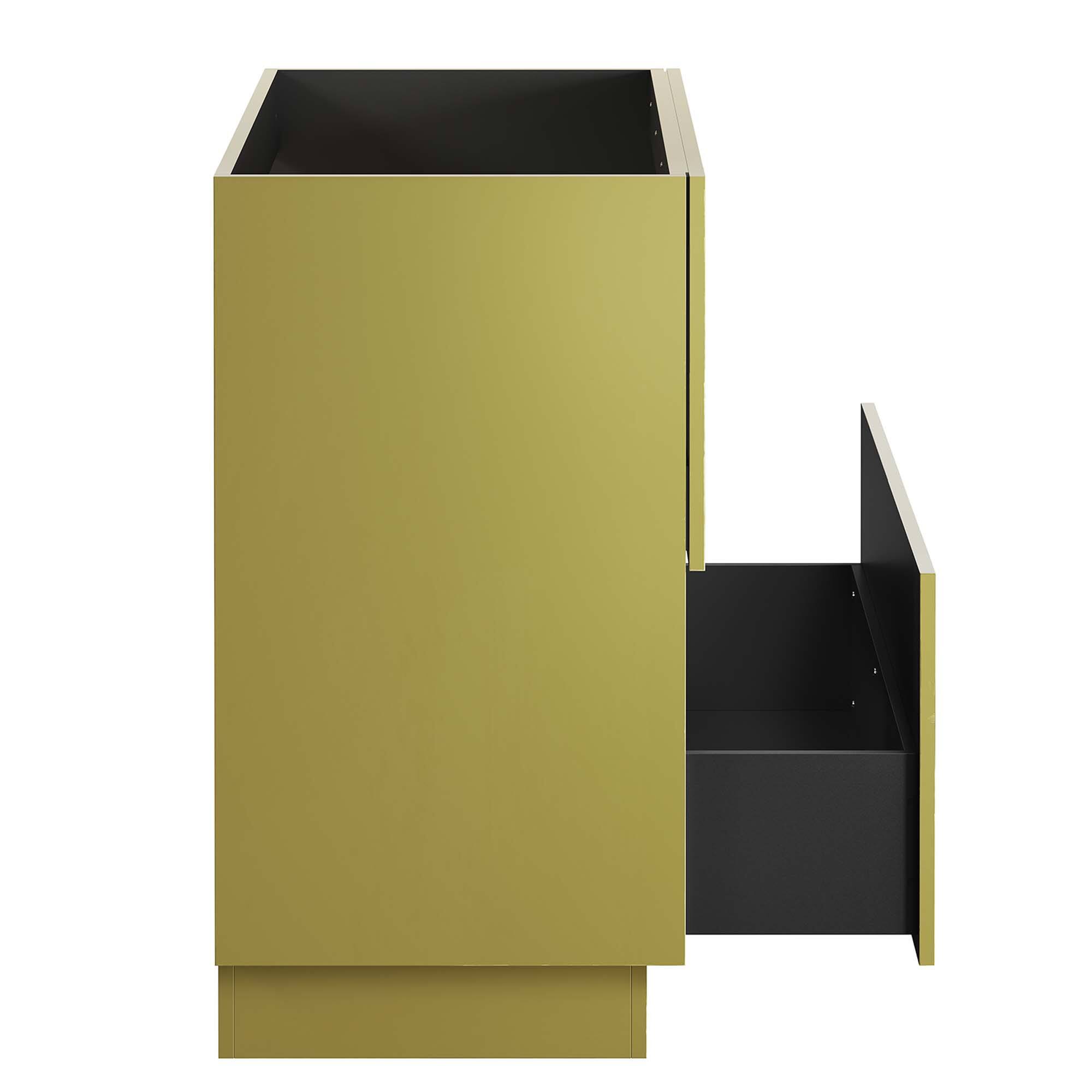 Alt View 2. Modway - Quantum Bathroom Cabinet Basin Not Included by Modway - Gold.