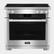 Front. Miele - 36 in. Wide 5 Elements HR 1632-3 I Induction Range - Clean Touch Steel.