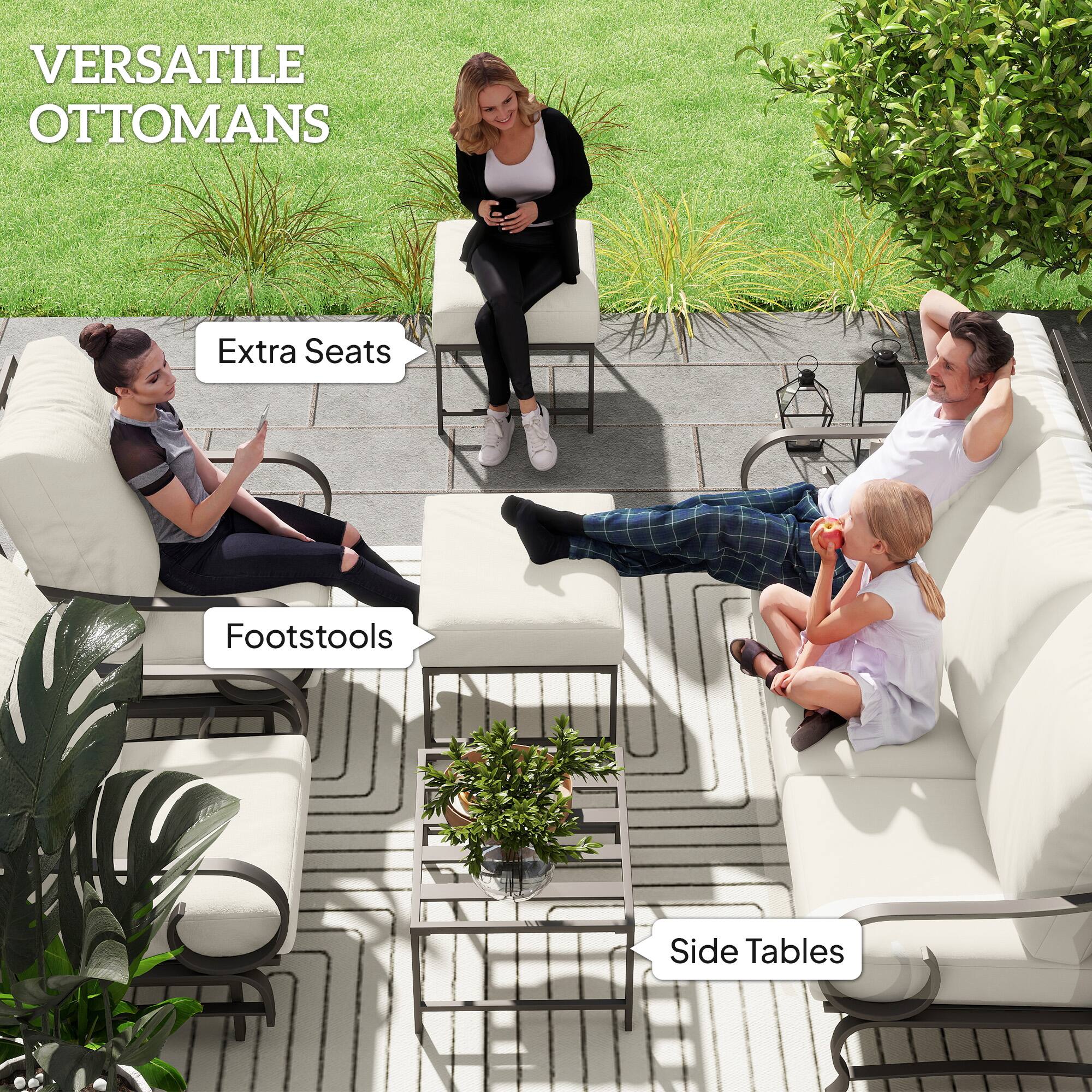 VERSATILE OTTOMANS
Extra Seats
Footstools
Side Tables