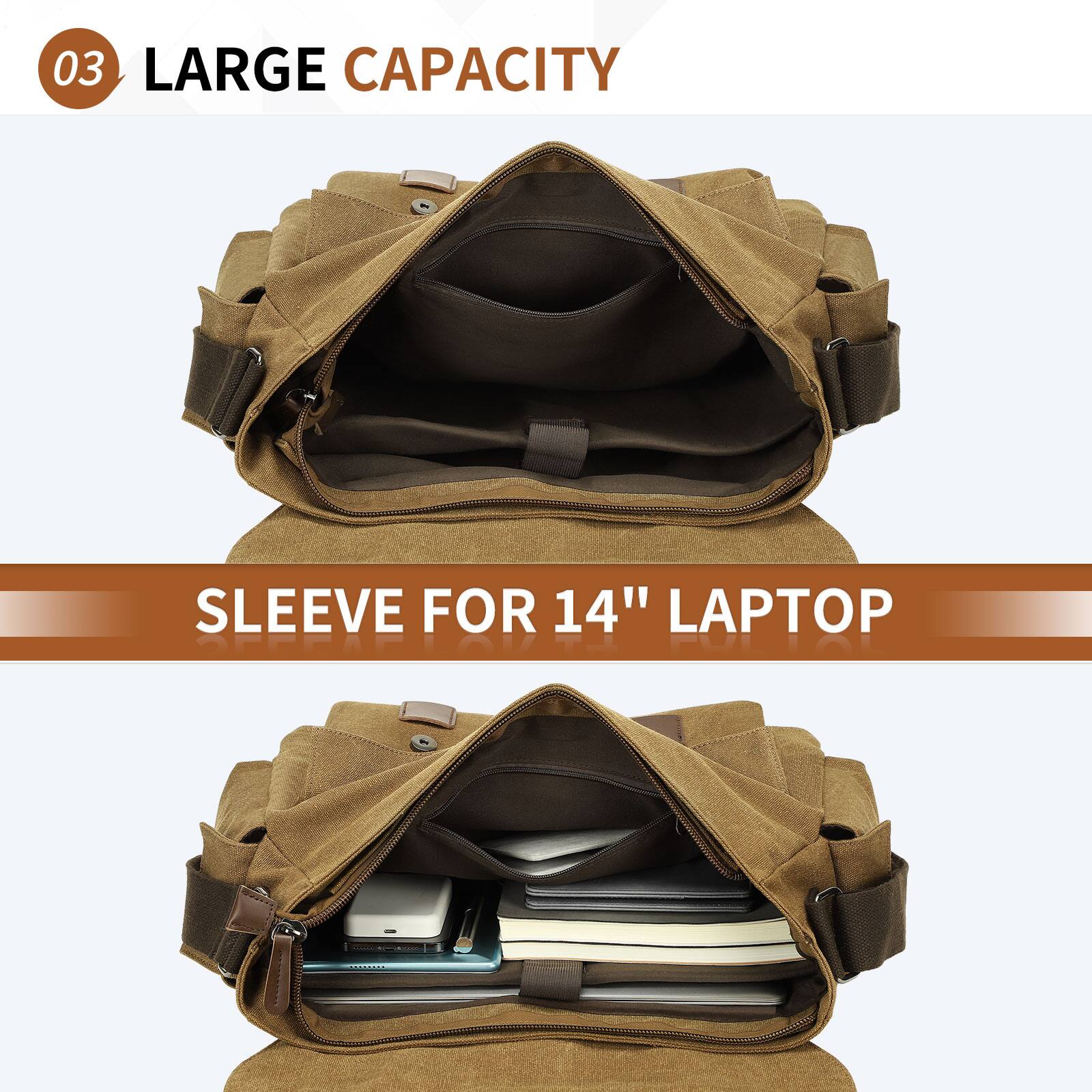 03 LARGE CAPACITY

SLEEVE FOR 14" LAPTOP