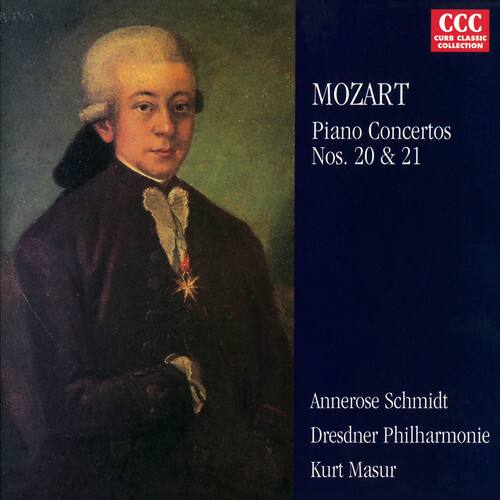 MOZART  
Piano Concertos  
Nos. 20 & 21  

Annerose Schmidt  
Dresdner Philharmonie  
Kurt Masur  

Curb Classic Collection
