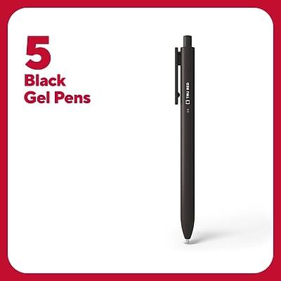 5 Black Gel Pens