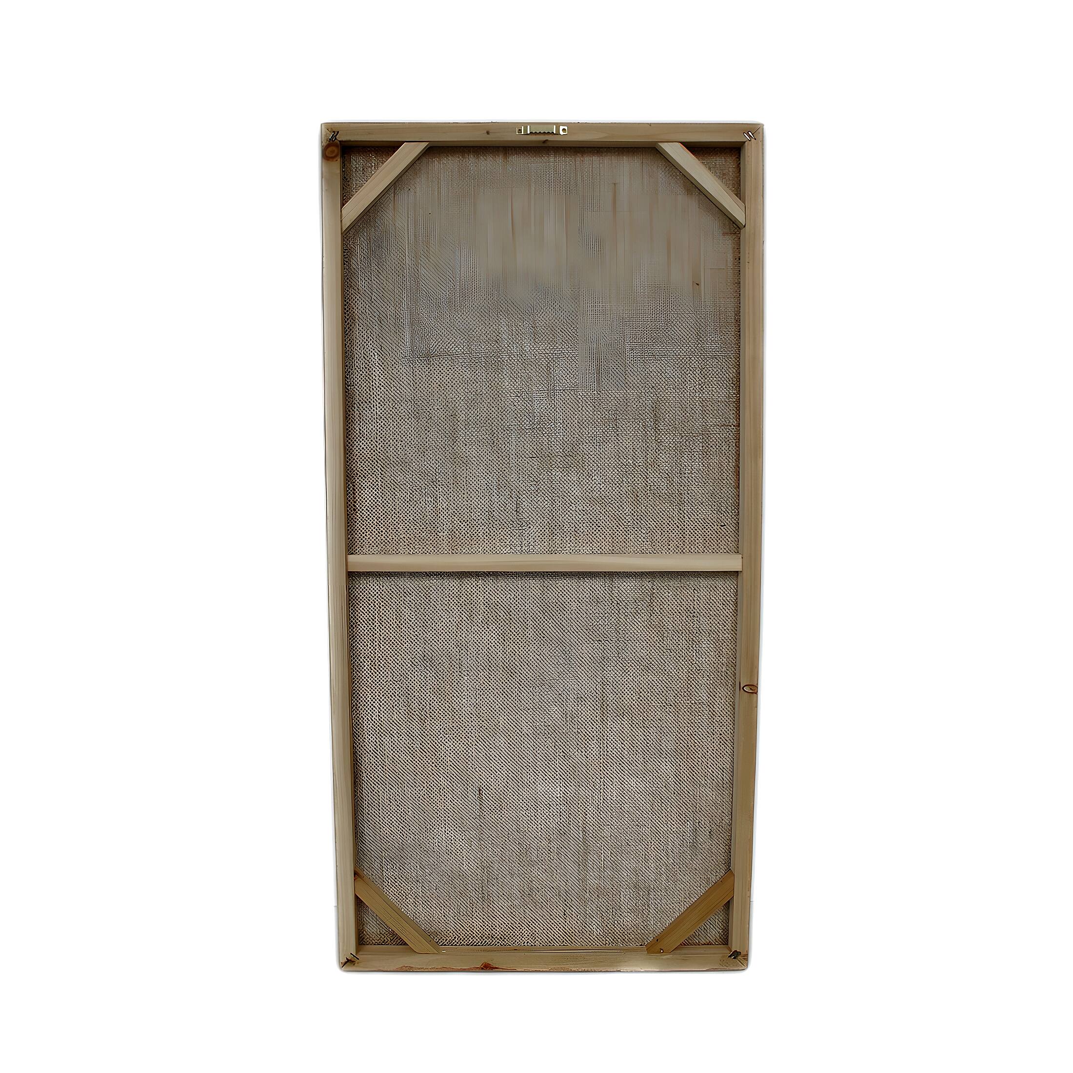 Alt View 2. Zeckos - Shell Art Blue and White Murex Shell Burlap Canvas Wall Hanging - Blue.
