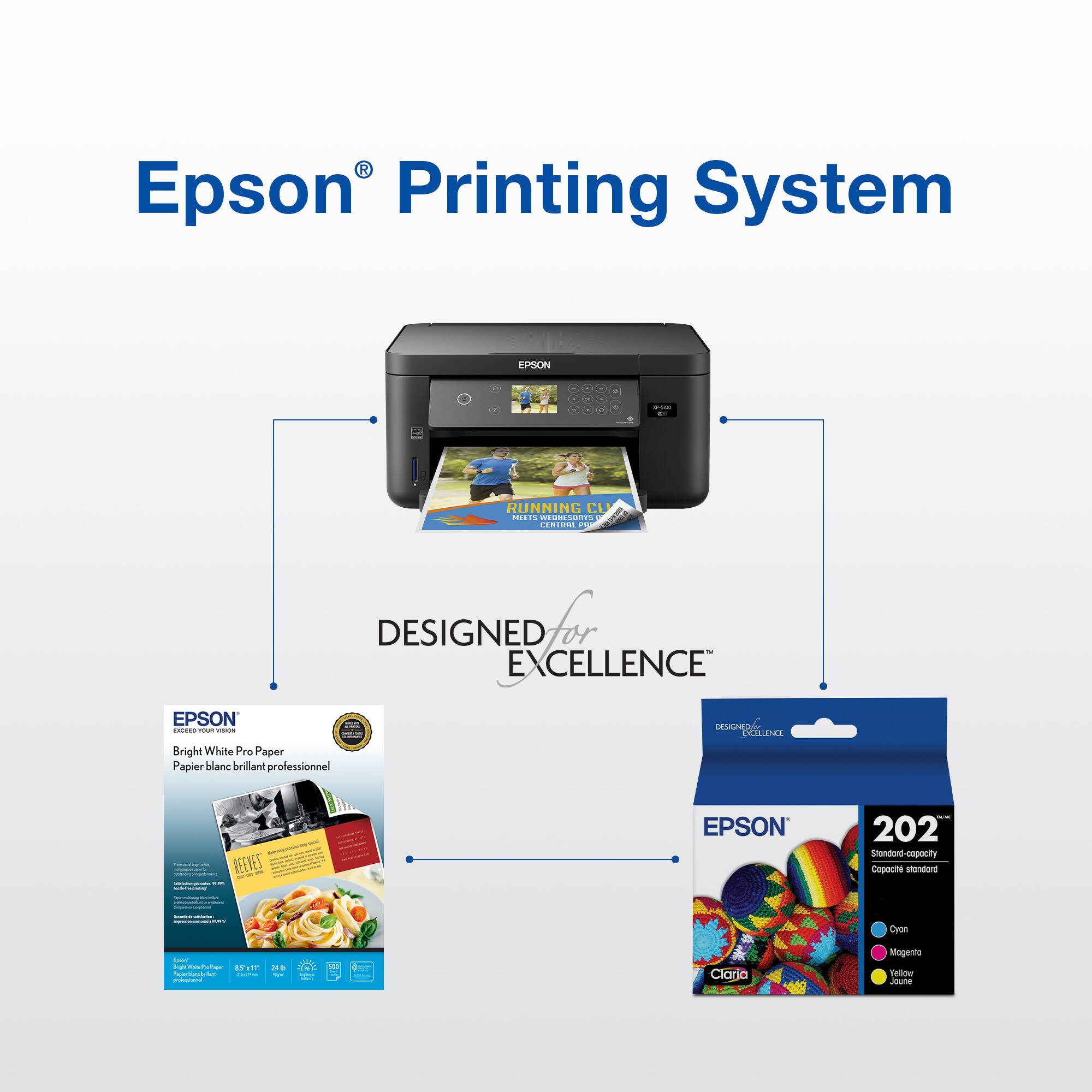 The Epson Printing System is designed for excellence. It includes a printer, paper, and ink cartridges. The printer is capable of producing high-quality prints, and the paper is specifically designed for optimal printing results. The ink cartridges are also of excellent quality, ensuring that the prints are vibrant and clear. The Epson 202 printer is a popular choice for those who value precision and detail in their printed materials.