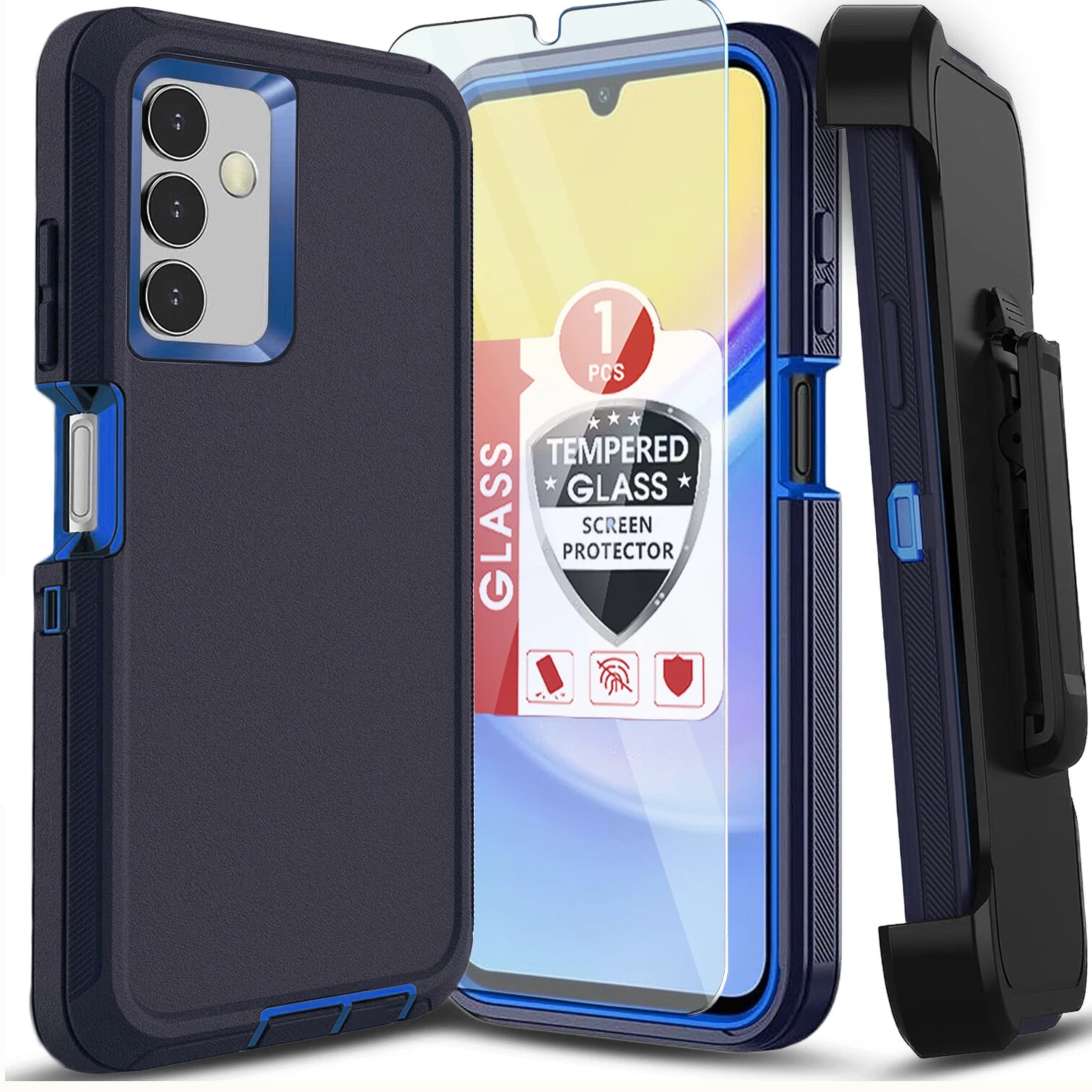 Kitcheniva - Heavy Duty Shockproof Cover For Samsung Galaxy A15 5G Case Only - Blue price history on PriceWatchPro