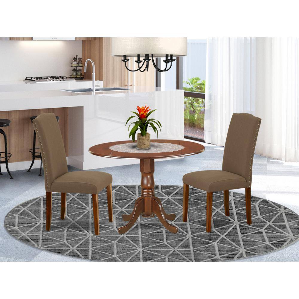 Left. East West Furniture - Dining Room Set Mahogany - Brown.