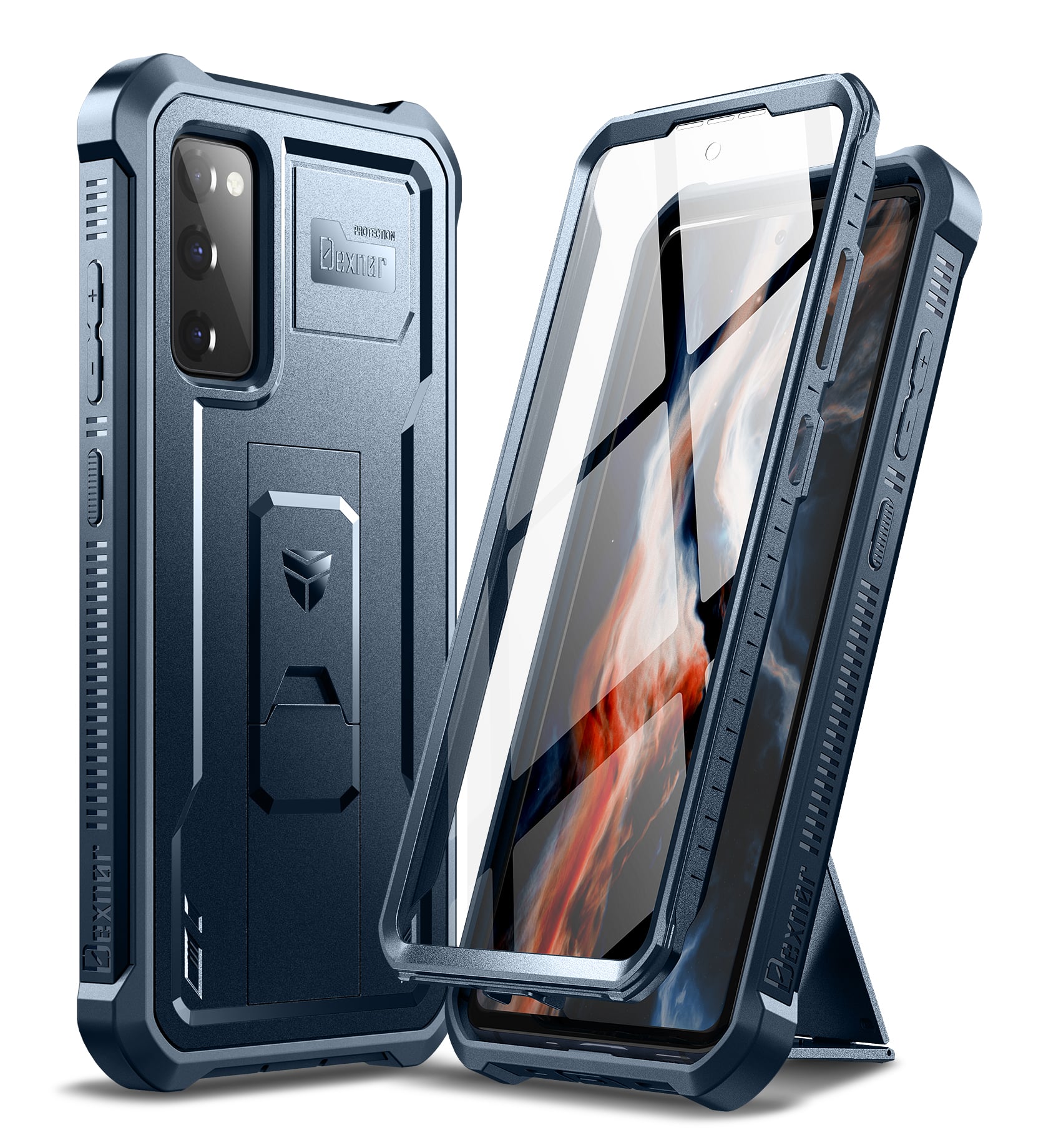 dexnor - Case for Samsung Galaxy S20 FE Heavy Duty Military Grade Protection Shockproof Protective Cover 6.5 inch - Navy Blue price history on PriceWatchPro