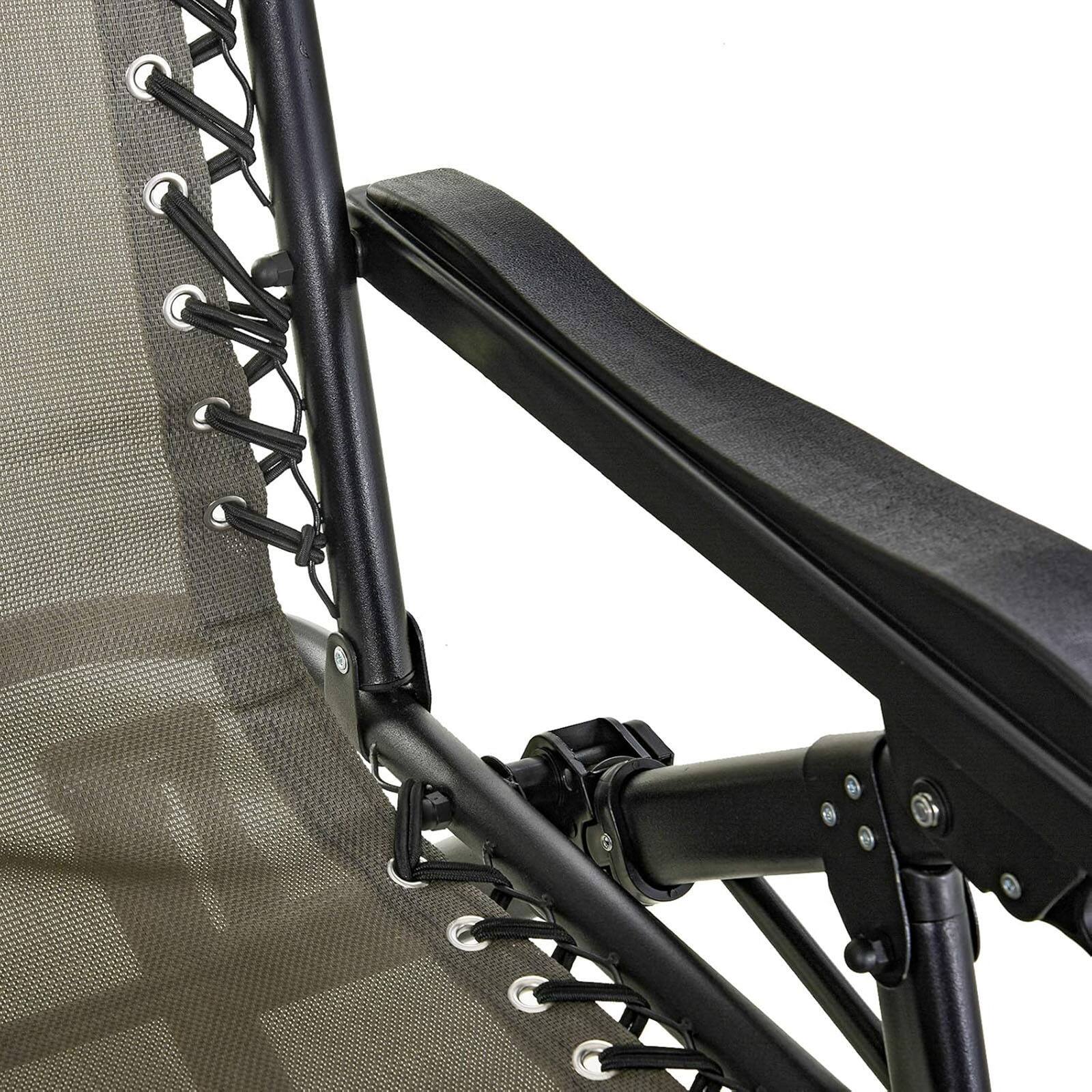 Alt View 8. Chateau Abodes - Zero Gravity Rocking Chair, Foldable Reclining Lounge with Pillow, Cup & Phone Holder for Outdoor - Gray 1 Pack.