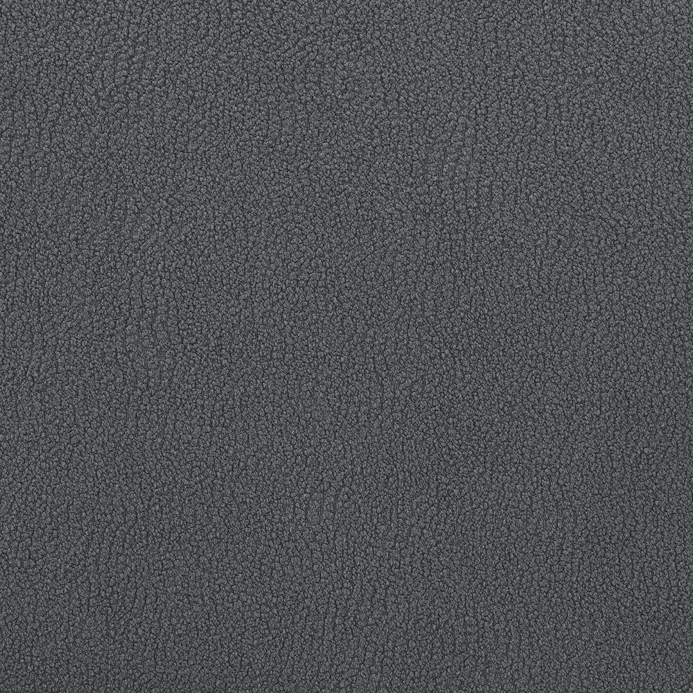 Back. Kadyn - Curved Modular Sectional Sofa, Lamb's Wool Fabric in Minimalist Design, No Assembly Required, Gray - Gray.