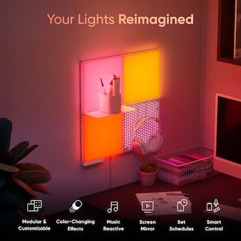 Nanoleaf Blocks Squares Add On Smart LED Wall Light Panels (2pk Nanoleaf Blocks Squares Add On Smart LED Wall Light Panels (2pk