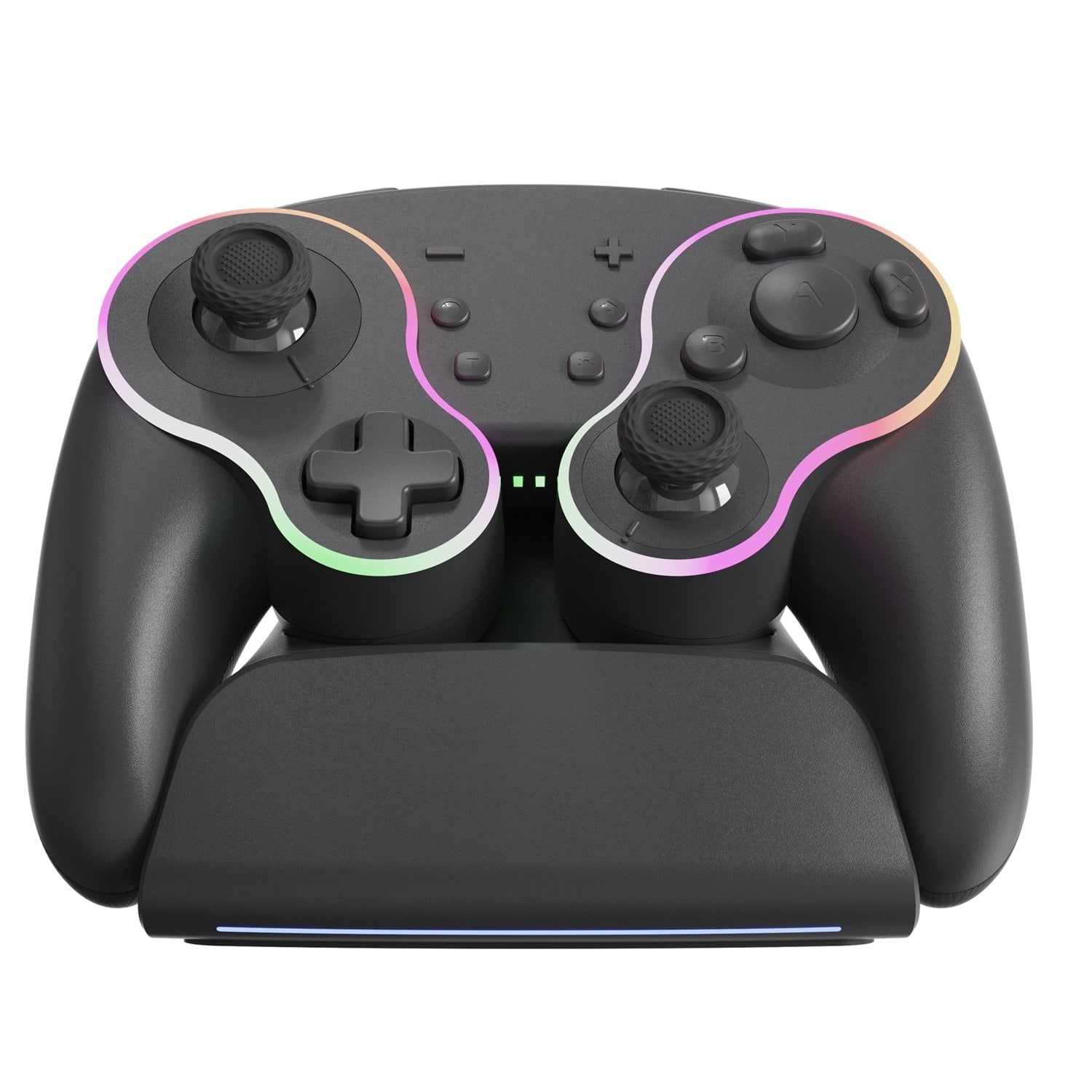 Cluzine - Classic Retro Gamepad with Built-in Games and Wireless Connection, Rechargeable Gaming Controller - Black