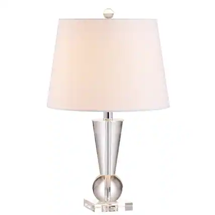 Front. Jonathan Y - Wynne 22" Crystal LED Table Lamp, Clear - Clear.