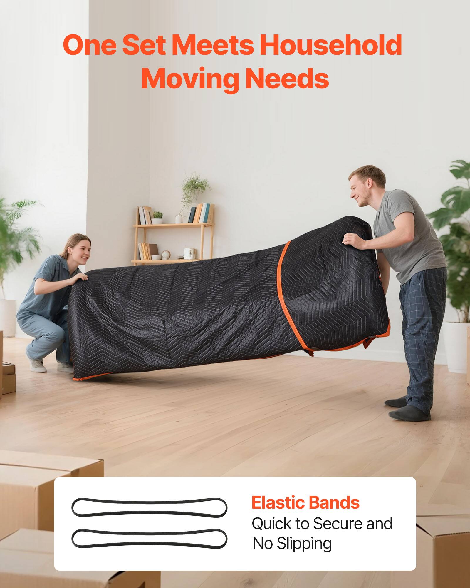 One Set Meets Household Moving Needs

Elastic Bands
Quick to Secure and No Slipping